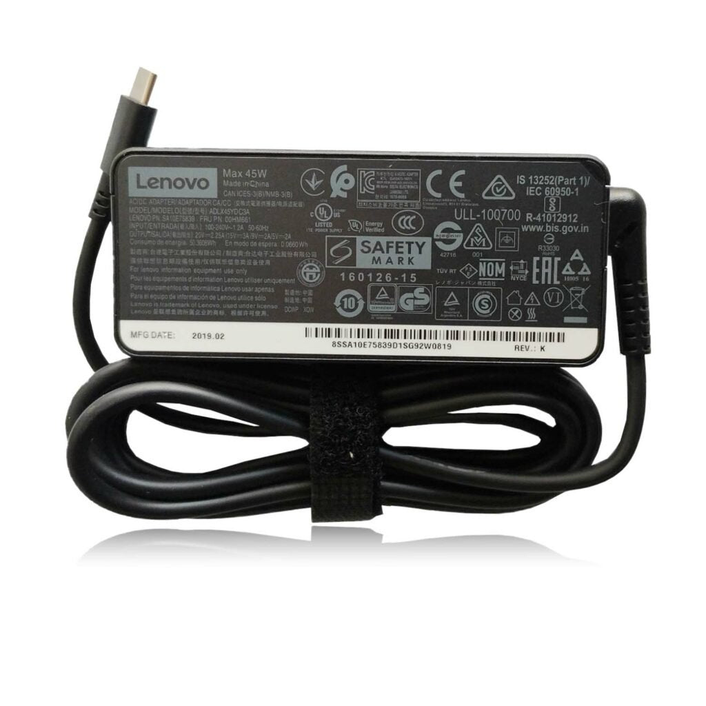 Lenovo in USB Type-C 45 watt AC Adapter
