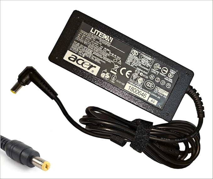 Acer Power Cable &amp; Acer Genuine Laptop Battery Adapter Charger 65w 19v 3.42a Acer Travelmate 4750g 4750z 4750zg 4752 4752g