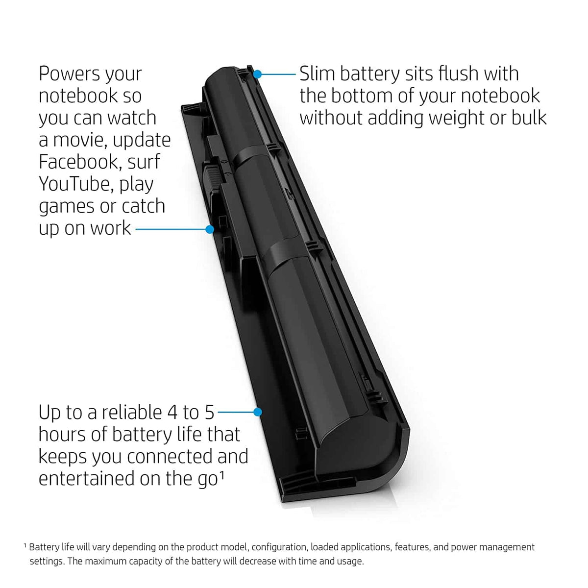 HP Genuine G6E88AA VI04 Laptop Battery for HP Pavilion and HP Envy