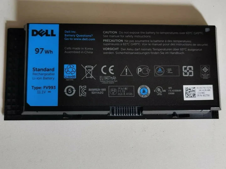 Compatible Dell Battery Precision Mobile M4600 M50 M6600 Workstation FV993 97Whr 9cell
