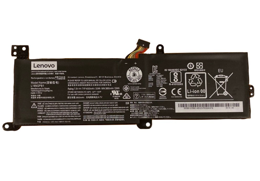Original L16M2PB1 7.5V 30Wh 2cell Laptop Battery for Lenovo IdeaPad 320-15IKBR V15-IIL-82C5 Legion V320-17IKB(81CN)