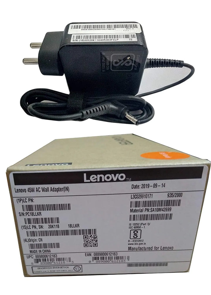 Lenovo Original 45W 20V Laptop Adapter Charger for Ideapad 100-14IBY 100-15IBY