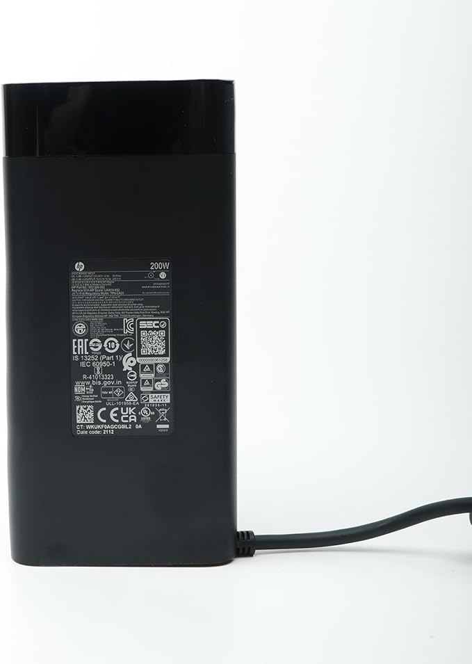 HP original For HP original 19.5V 10.3A 200W AC Adapter for HP ZBook 17 G5 Series, HP Laptop 15-dc0000 Series, Compatible with P/N: TPN-DA10, L00818-850, L00895-003, ADP-200HB B, W2F75AA.