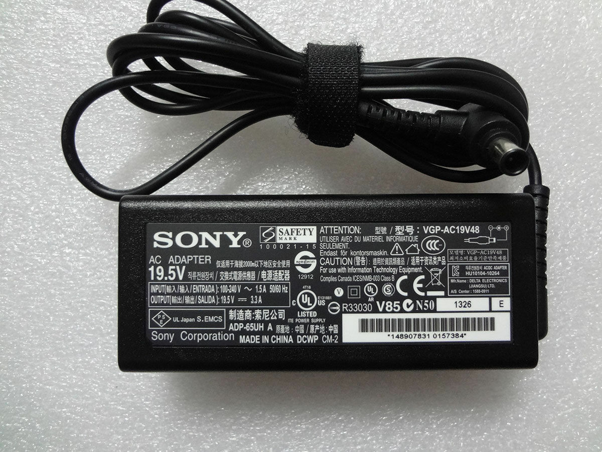 Original 65W 19.5V 3.3A (6.5mm*4.4mm) Laptop Charger for Sony PCG-707, 717
