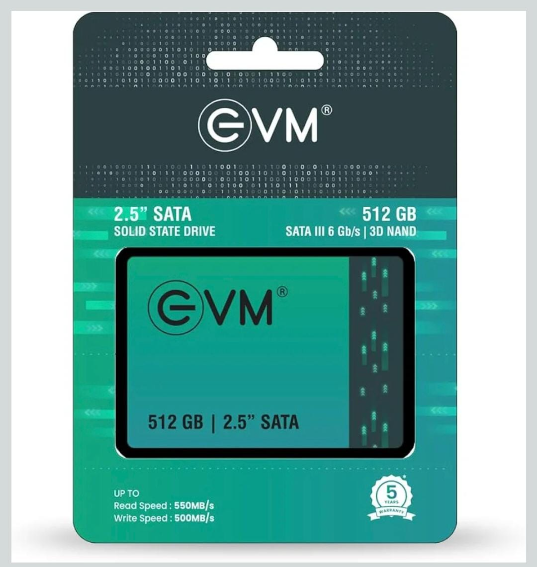 EVM EVM25 512 GB SSD | 550 MB/s Speed for Desktop &amp; Laptop