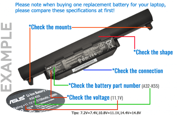 Asus A32-N55 battery for N45E N45S N45J N45JC N45SJ N45SL N45SV A32-N55