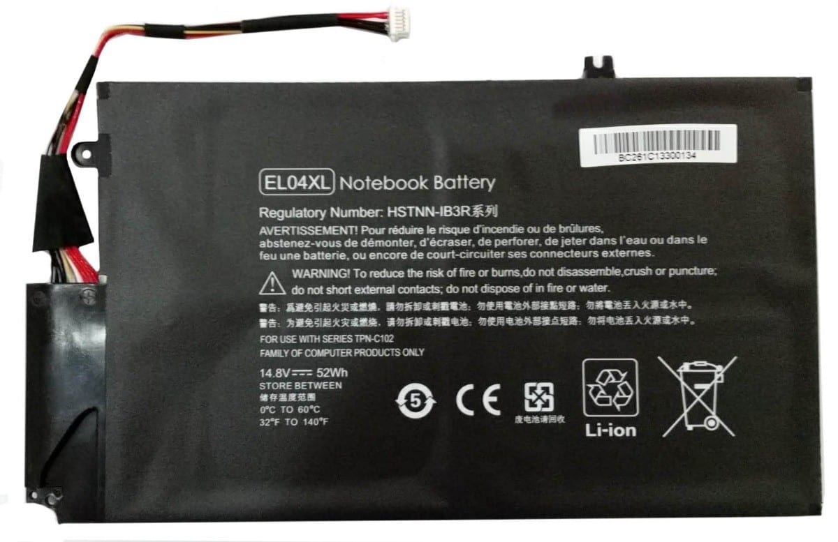 7XINbox 14.8V 52wh EL04XL Laptop Battery For HP ENVY TPN-C102 HTSNN-UB3R IB3R 4 681879-1C1 681949-001 HSTNN-IB3R TPN-C102