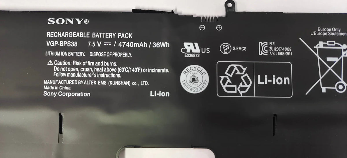 7.5V 4690mAh 36wh Original VGP-BPSE38 Sony Svp13 Pro13 Pro11 Ultrabook Vgp-bpse38 P13218 P13219 Laptop Battery