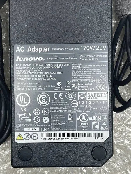 Lenovo 20V 8.5A 170W 5.5*2.5mm Original AC Power Adapter or Charger for Lenovo Laptop