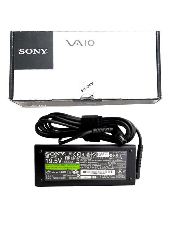 SP Infotech Laptop 19.5V 4.7A 90W AC Adapter for Sony VAIO VGN-FW Series Compatible with P/N: VGP-AC19V21, VGP-AC19V23, VGP-AC19V25, VGP-AC19V26