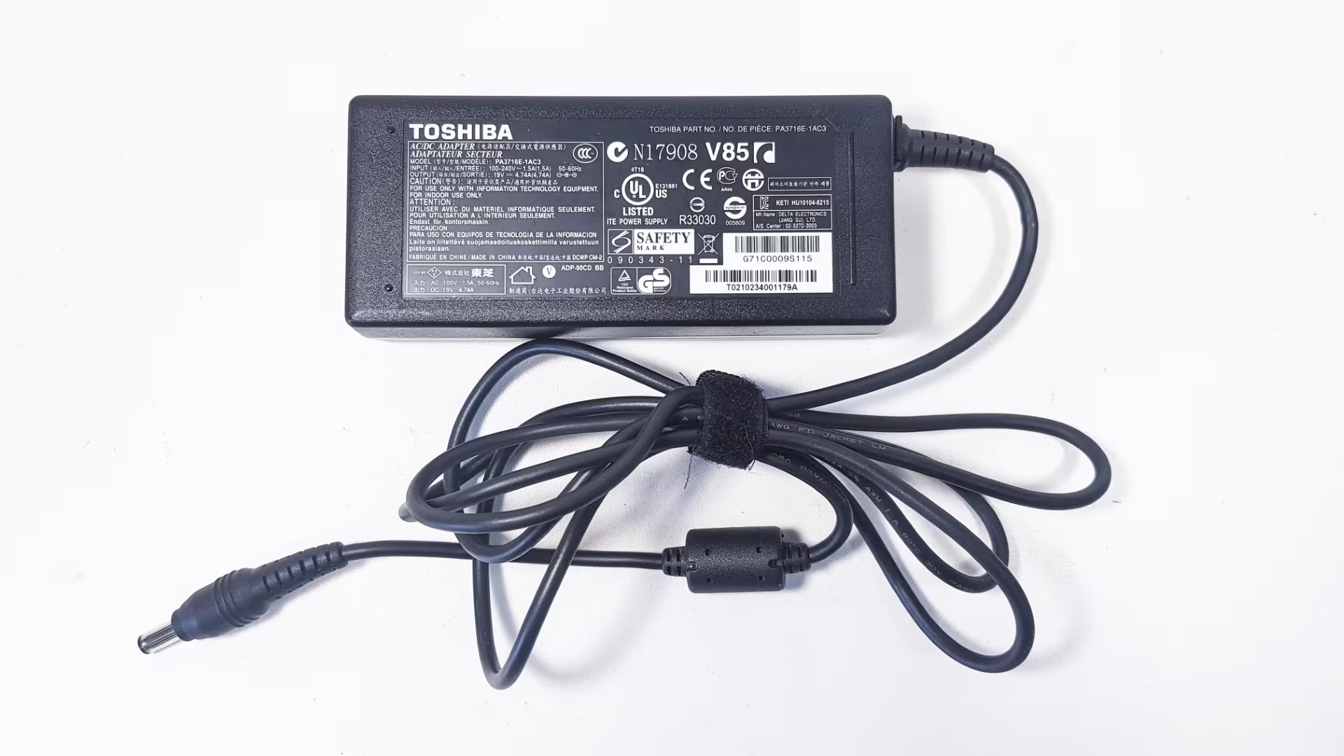 Toshiba 90W Charger – 19V DC, 4.74A