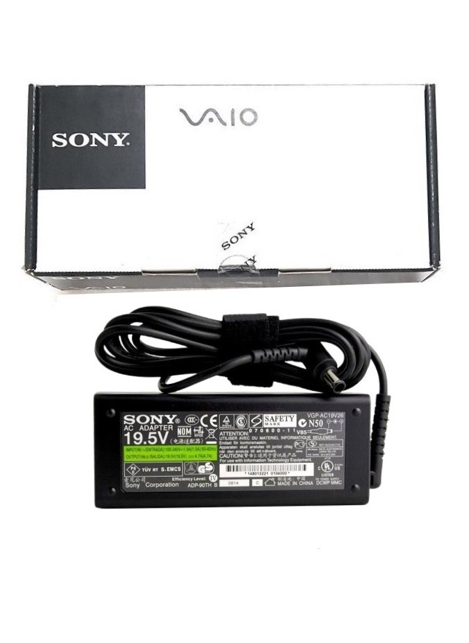 SP Infotech Laptop 19.5V 4.7A 90W AC Adapter for Sony VAIO VGN-FW Series Compatible with P/N: VGP-AC19V21, VGP-AC19V23, VGP-AC19V25, VGP-AC19V26