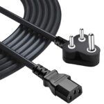 WMart Replacement Desktop Power Cable Cord (1 Meter) BIS Certified - 3 Pin Indian Plug