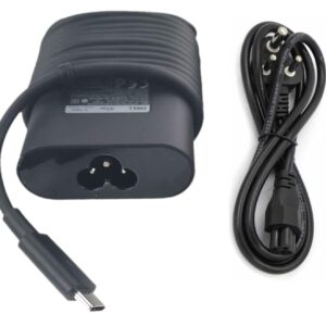 Dell Original Laptop Charger 45W USB Type C (USB-C) AC Power Adapter for Dell XPS 13 9365 9370 9380(Include Power Cord)