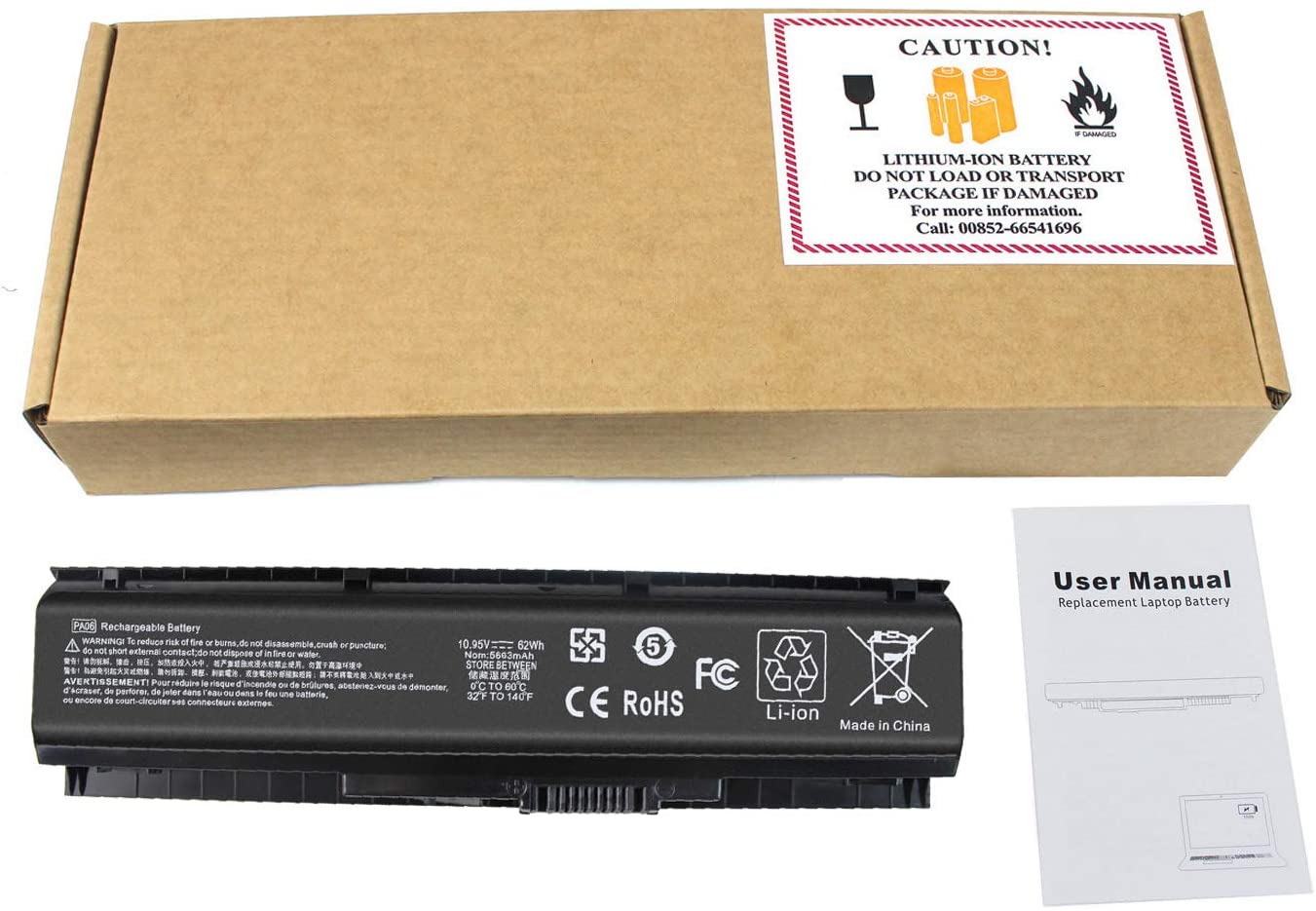 10.95V 62wh PA06 HSTNN-DB7K Laptop Battery compatible with HP Omen 17 17-w 17-ab200 17t-ab00 Series 849571-221 849571-251 - Image 3