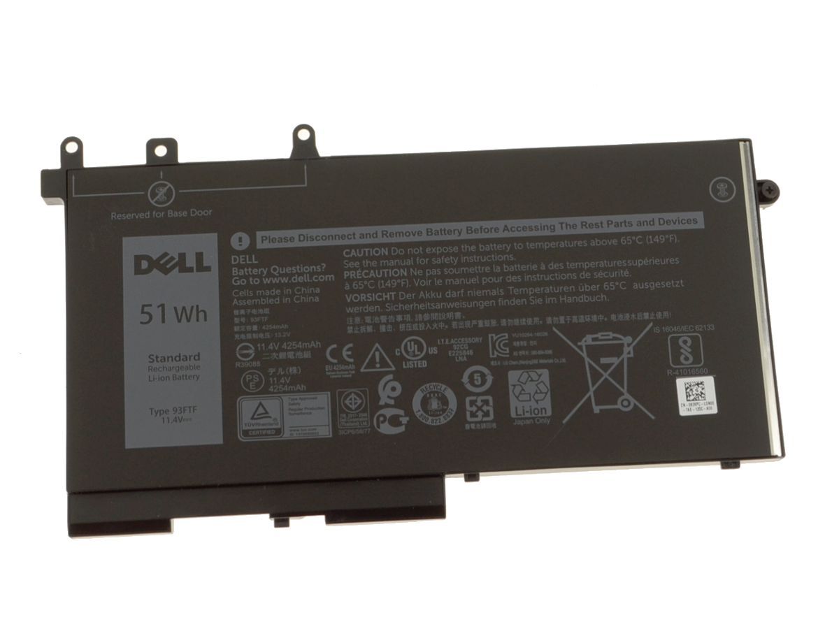 Laptop Battery for Dell 93FTF (11.4V 51Wh) Precision 15 3520 3530 Latitude E5480 E5580 E5490 E5590 Latitude 5280 5480 D4CMT 083XPC 83XPC - Image 2