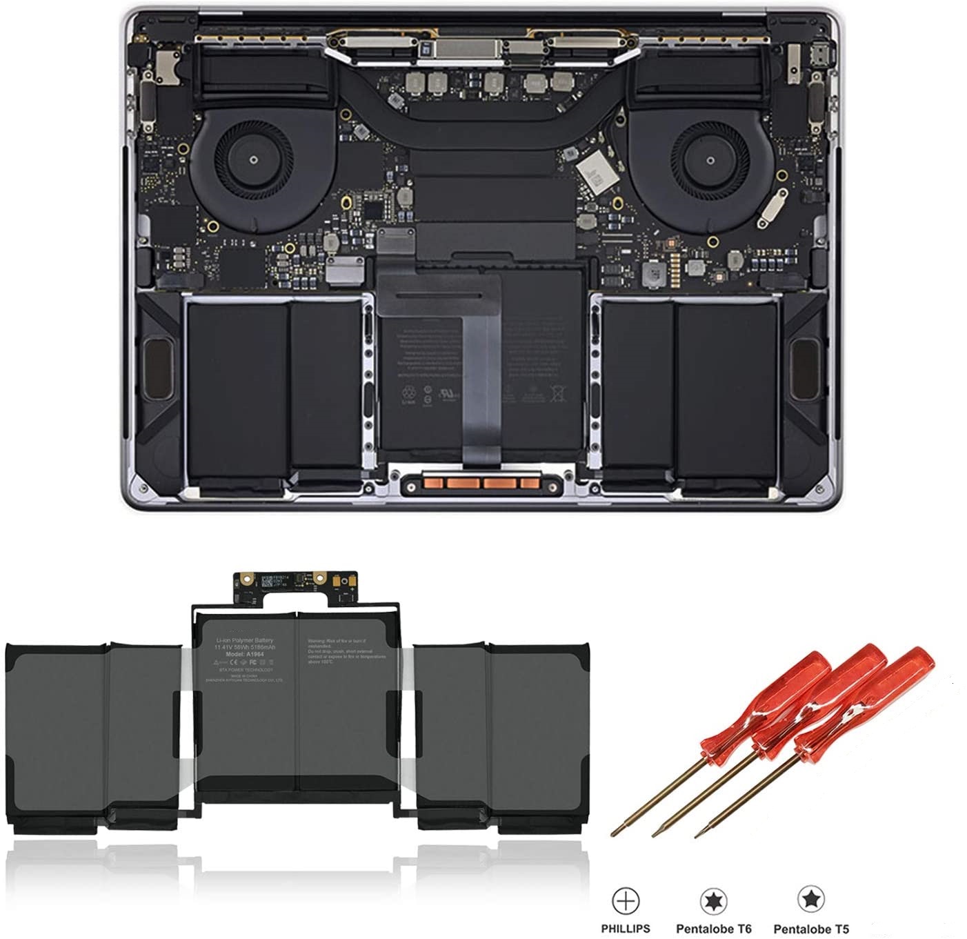 A1964 Battery for MacBook Pro 13” A1989 2018 2019 Year