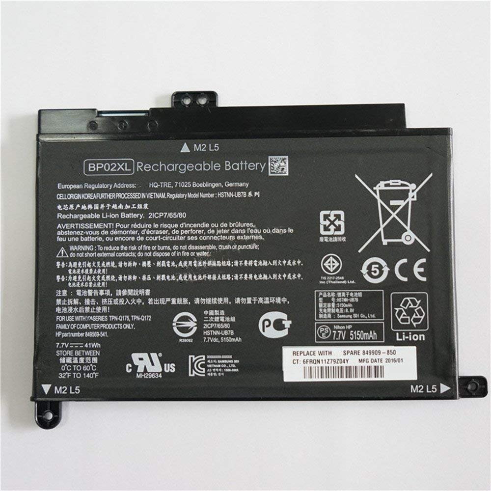 HP Pavilion 15-AU001NE - 2 Cell BP02XL HP original Laptop Notebook Battery - Image 2