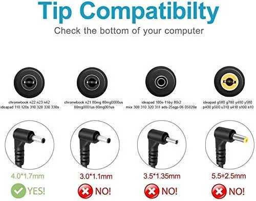 Lenovo Original 45W 20V Laptop Adapter Charger for Ideapad 100-14IBY 100-15IBY - Image 5