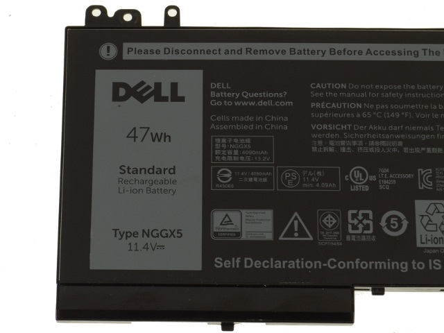 New NGGX5 battery for Dell Latitude E5270 11.4V 47Whr 3 Cell Primary Lithium-Ion Battery 954DF JY8DF - Image 3