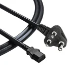 WMart New 1.5M Power Cable, Plug IEC Computer Mains Power Cable Cord for Desktop 3 pin Power Cable for PC, Power Cable for Monitor SMPS and Printer, Power Supply, TV