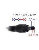 Acer 19V 5.5 X 2.5mm 65W Adapter for TravelMate P2 TMP2510-G2-MG, TMP253-M, TMP257-MG, TMP258-MG, TMP259-G2-MG, TMP259-MG - Image 4