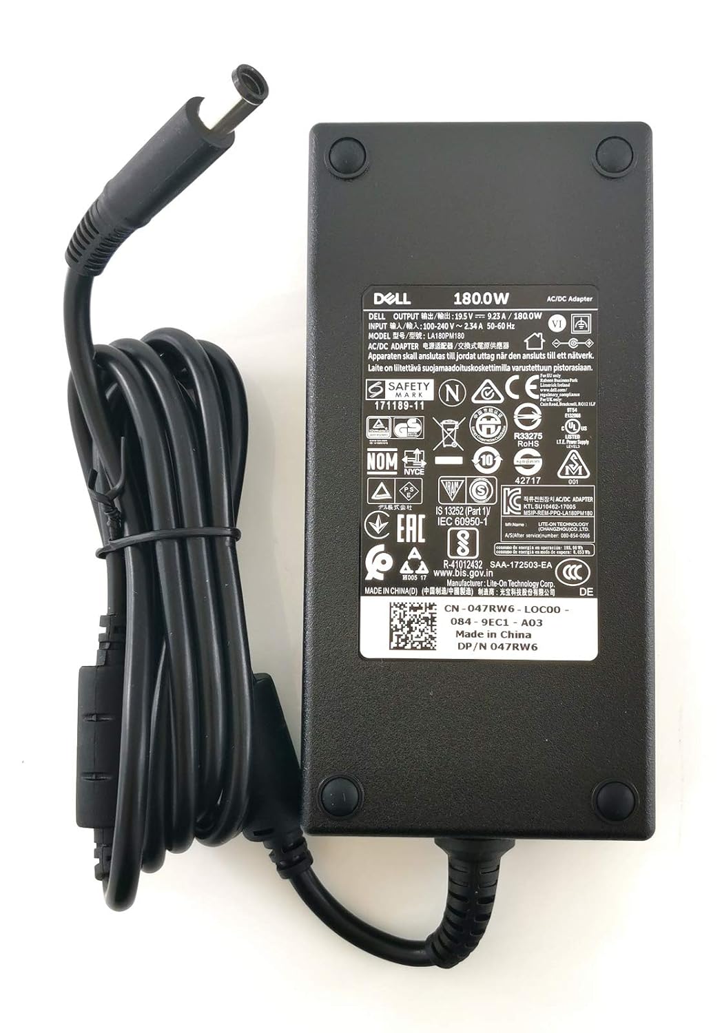Dell-180w-Charger-for-Alienware-13-15-17-R2-R3-R4-Area1 AC adapter 180 Watt for Dell Precision M4800 Series, AC adapter 180 Watt, AC adapter, adapter 180 Watt, Dell Precision - Image 1