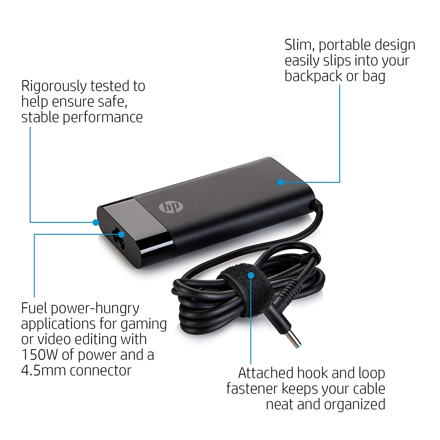 HP original HP 150W 19.5V 7.7A AC Adapter Compatible for HP ZBook 15 G3, G4 HP ZBook Studio G3, G4 (4.5mm x 3.0mm) - Image 6