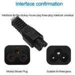 Laptop Power Cable Cord (1 Meter) BIS Certified - 3 Pin Indian Plug - Image 10