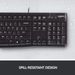 Logitech K120 Corded USB Keyboard with Spill Resistant Design - Black - Image 2