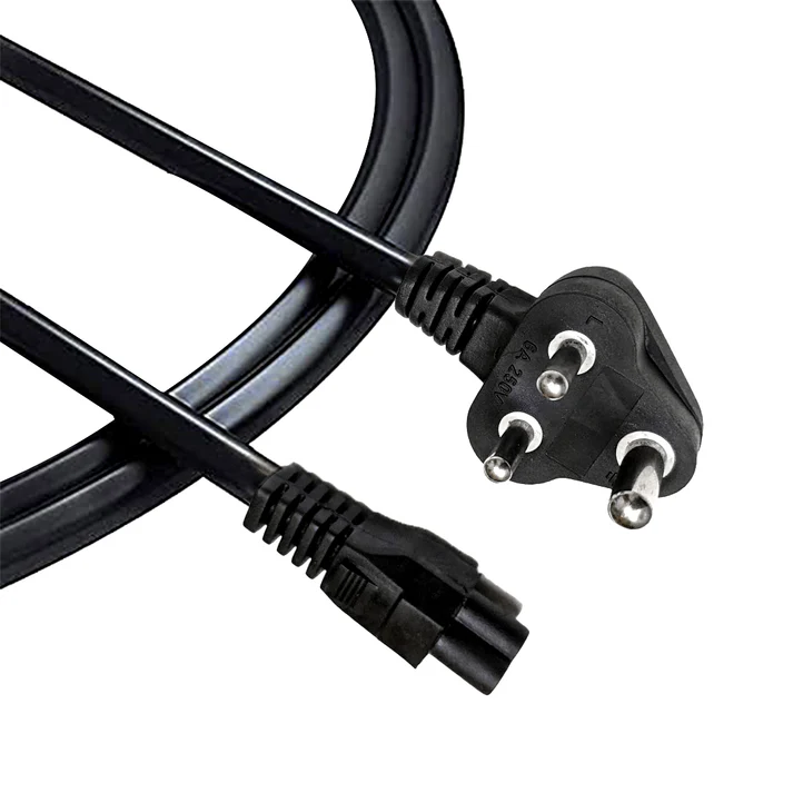 9_4e91fcdd-45c2-42ad-85d5-7014d5a62631.webp Laptop Power Cable Cord (1 Meter) BIS Certified - 3 Pin Indian Plug - Image 1