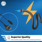 Laptop Power Cable Cord (1 Meter) BIS Certified - 3 Pin Indian Plug - Image 4