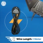 Laptop Power Cable Cord (1 Meter) BIS Certified - 3 Pin Indian Plug - Image 6