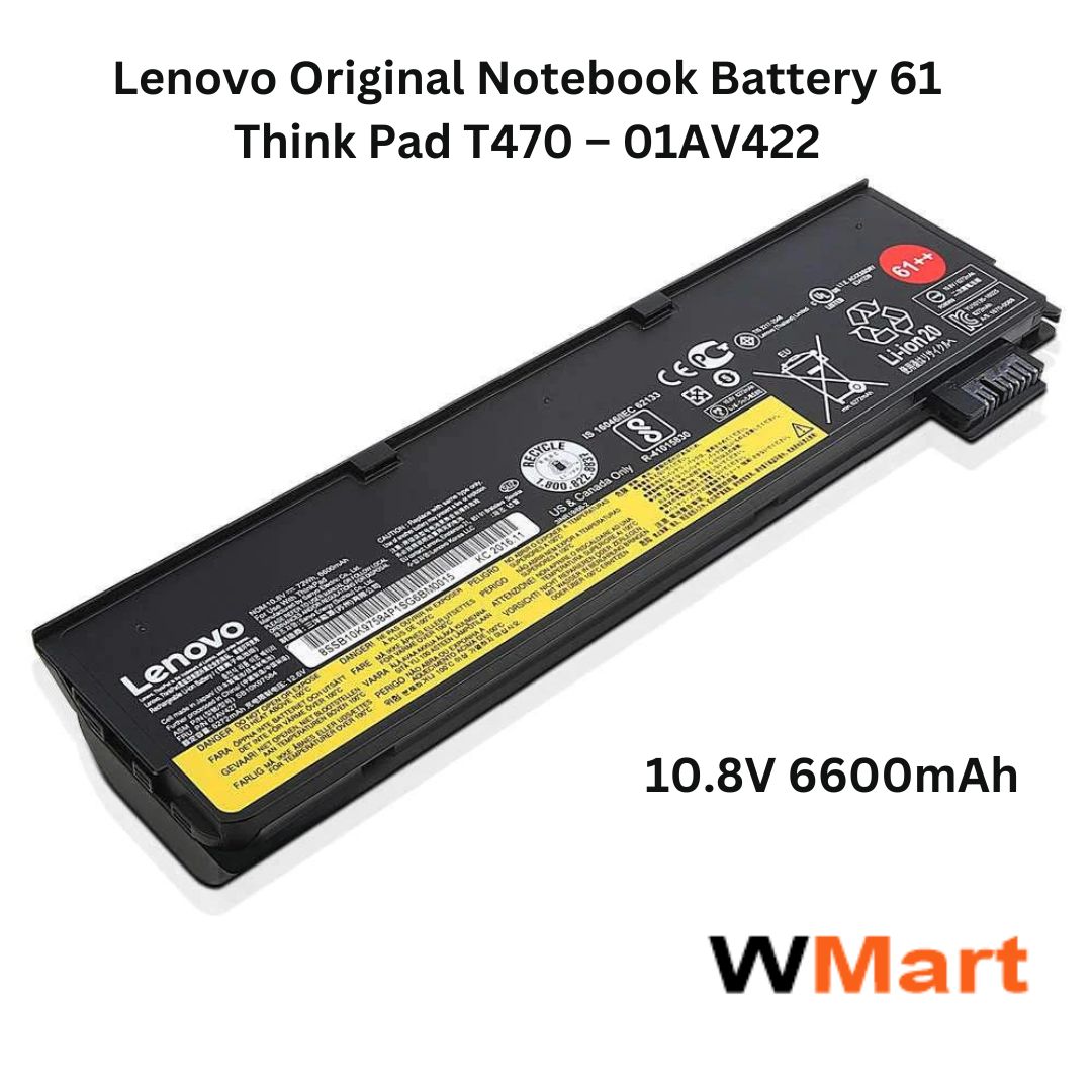 xr Lenovo Original Notebook Battery 61 Think Pad T470 – 01AV422-- MPN: T470/61++ - Image 1
